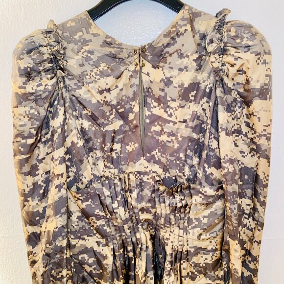 NWT 100% Silk Thomas Wylde Camouflage print Dress - Picture 5 of 9